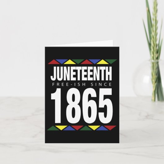 Juneteenth Vrij-achtig Sinds 1865 Onafhankelijkhei Kaart (Voorkant)