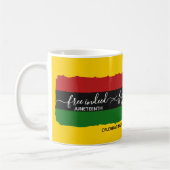 Juneteenth VRIJ IN EER EN WAARDE Koffiemok (Links)