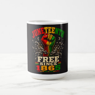 Juneteenth Vrij sinds 1865 Opgeheven Vuist Koffiemok