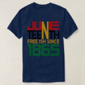 Juneteenth Vrij sinds 1865  T-shirt (Design voorkant)