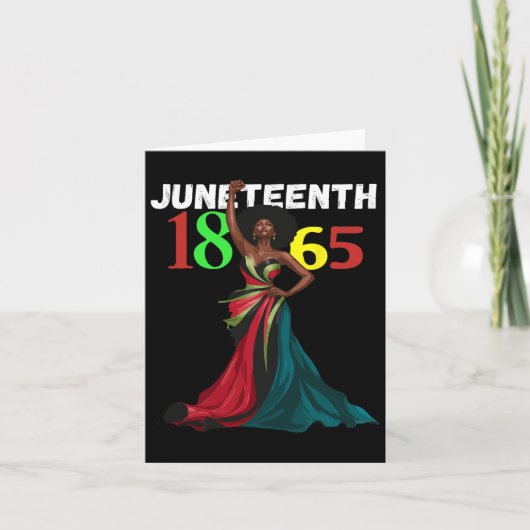 Juneteenth Vrijheid 1865 Kaart (Voorkant)