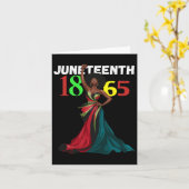 Juneteenth Vrijheid 1865 Kaart (Gele Bloem)