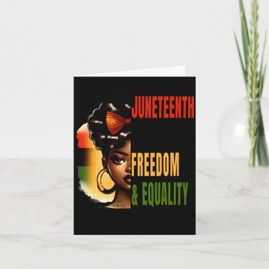 Juneteenth vrijheid gelijkheid Afro-Amerikaans Kaart (Voorkant)
