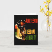 Juneteenth vrijheid gelijkheid Afro-Amerikaans Kaart (Gele Bloem)