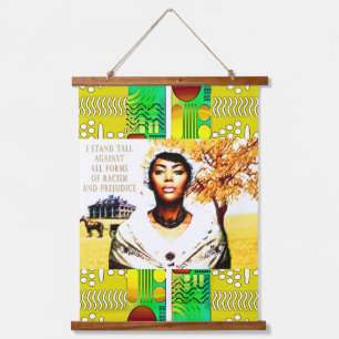 Juneteenth Vrijheid — Vintage Krijt & Waterverf Hangend Wandkleed