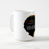 Juneteenth Vrijheidsdag 1865 Viering Design Koffiemok (Voorkant links)