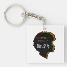 Juneteenth Vrijheidsdag 1865 Viering Design Sleutelhanger