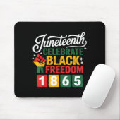 Juneteenth vrijheidsdag 1865 zwarte trots vier muismat (Met muis)
