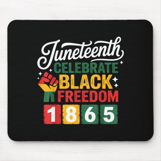 Juneteenth vrijheidsdag 1865 zwarte trots vier muismat (Voorkant)