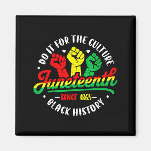 Juneteenth vrijheidsdag Afrikaans 19 juni zwart Magneet