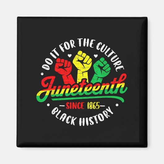Juneteenth vrijheidsdag Afrikaans 19 juni zwart Magneet (Voorkant)