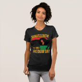 Juneteenth Vrijheidsdag Afro Meisje Afrika T-shirt (Voorkant volledig)