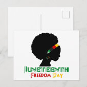 Juneteenth Vrijheidsdag Feestdagenkaart (Voorkant / Achterkant)
