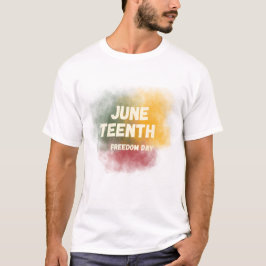 Juneteenth Vrijheidsdag Kleurrijke Rook Grafische  T-shirt