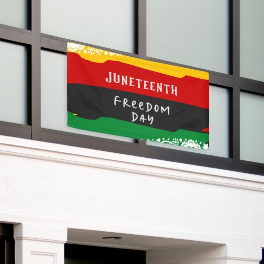 Juneteenth Vrijheidsdag Stadsviering 3' x 5' Spandoek (Buitenkant Gebouw)