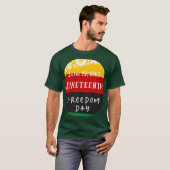 Juneteenth Vrijheidsdag Stadsviering Kleurrijk T-shirt (Voorkant volledig)