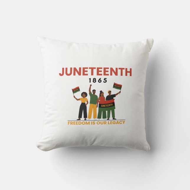 Juneteenth Vrijheidsdag T-shirt | Afro-Amerikaans  Kussen (Voorkant)