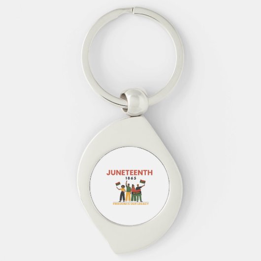 Juneteenth Vrijheidsdag T-shirt | Afro-Amerikaans Sleutelhanger (Voorkant)