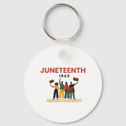 Juneteenth Vrijheidsdag T-shirt | Afro-Amerikaans Sleutelhanger (Voorkant)