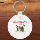 Juneteenth Vrijheidsdag T-shirt | Afro-Amerikaans Sleutelhanger (Voorkant)