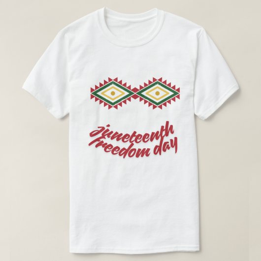 Juneteenth Vrijheidsdag Traditioneel Geometrisch P T-shirt (Design voorkant)