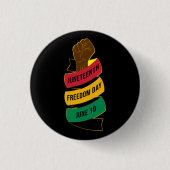 Juneteenth Vrijheidsdag Zwarte Geschiedenis Ronde Button 3,2 Cm (Voorkant)