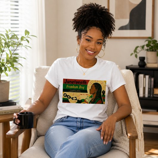 Juneteenth Vrijheidsverklaring Dubbelzijdig Ontwer T-shirt