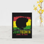 Juneteenth Vrouwen 1865 19 juni Afro Meisje Onaafh Kaart (Gele Bloem)