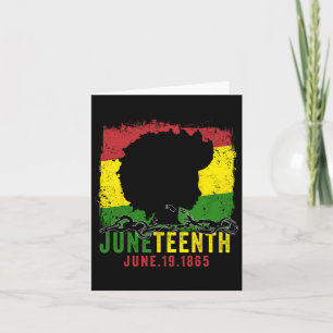 Juneteenth Vrouwen 1865 19 juni Afro Meisje Onaafh Kaart