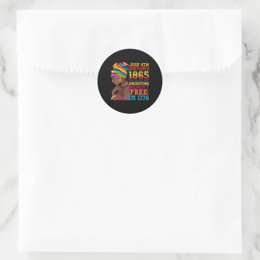 Juneteenth Vrouwen Juneteenth Shirten Afrika Ameri Ronde Sticker (Tas)