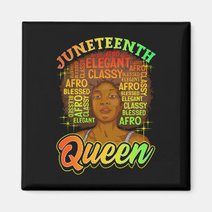 Juneteenth Vrouwen Juneteenth Shirten Natuurlijke  Magneet
