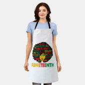 Juneteenth Vrouwen Koningin Afro-Amerikaans Zwart  Schort (Gedragen)