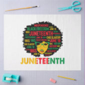 Juneteenth Vrouwen Koningin Afro-Amerikaans Zwart  Tissuepapier (Craft)