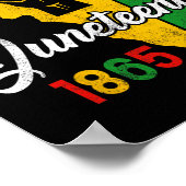 Juneteenth Vrouwen Mannen Black Freedom 1865 Gesch Poster (Hoek)