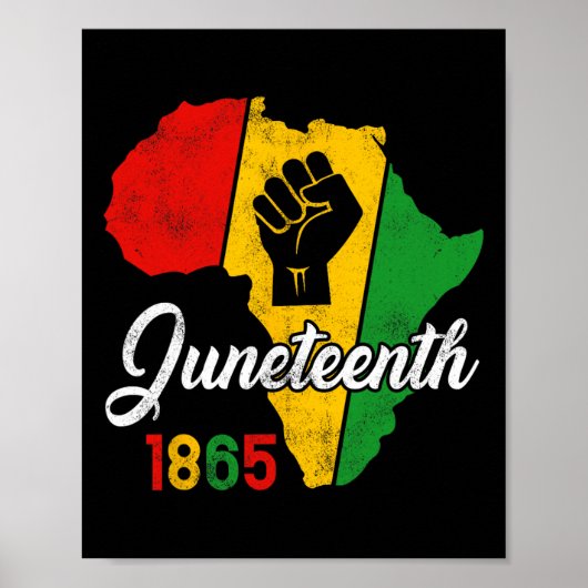 Juneteenth Vrouwen Mannen Black Freedom 1865 Gesch Poster (Voorkant)