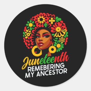 Juneteenth Vrouwen Vieren Juneteenth Zwarte Vrijhe Ronde Sticker