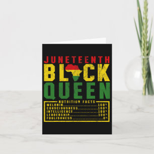 Juneteenth Vrouwen Zwarte Koningin Dieet Melanine Kaart