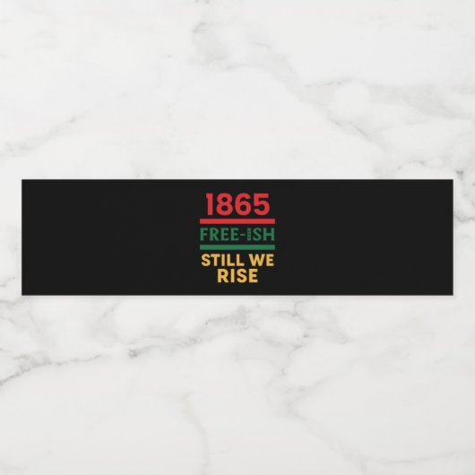 Juneteenth Waterfles Etiket (Enkel label)
