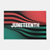 Juneteenth Wavy Stripes Design Deurmat (Voorkant)