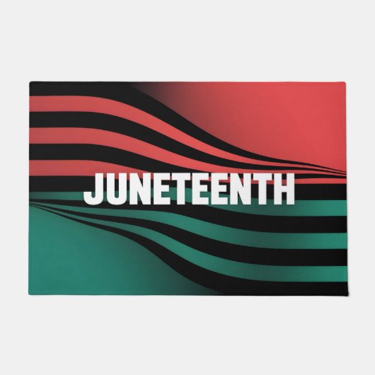 Juneteenth Wavy Stripes Design Deurmat (Voorkant)