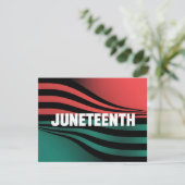 Juneteenth Wavy Stripes Design Feestdagenkaart (Staand voorkant)