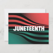 Juneteenth Wavy Stripes Design Feestdagenkaart (Voorkant)