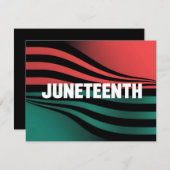Juneteenth Wavy Stripes Design Feestdagenkaart (Voorkant / Achterkant)