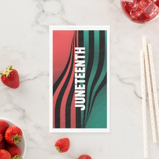 Juneteenth Wavy Stripes Design Servet (Insitu)