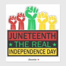 Juneteenth Woordkunst Auto Sticker in Pan Afrika K