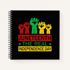 Juneteenth Word Art Pan Africa Colors Sketch Notitieboek