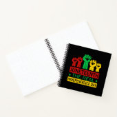 Juneteenth Word Art Pan Africa Colors Sketch Notitieboek (Binnen)