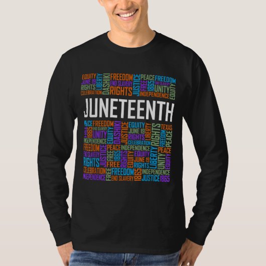 Juneteenth Words Black History Afro American Afric T-shirt (Voorkant)