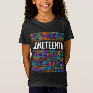 Juneteenth Words Black History Afro American Afric T-shirt