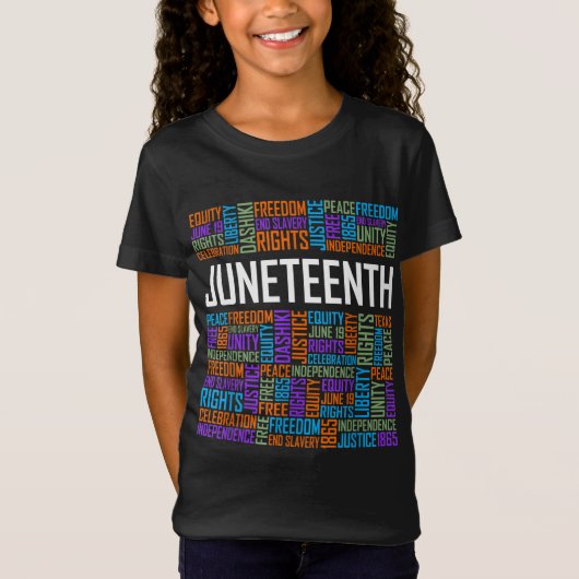 Juneteenth Words Black History Afro American Afric T-shirt (Voorkant)